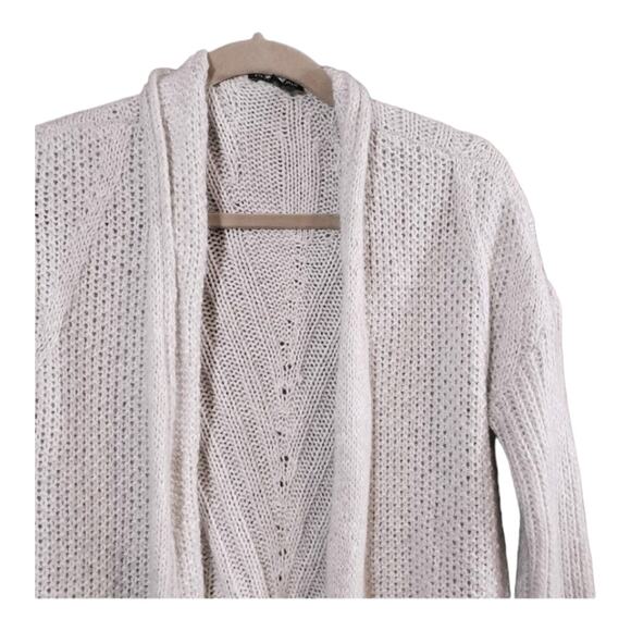 Eileen Fisher Airy Cascading Open Cable Cardigan Linen Mohair Women's XS - Picture 4 of 7
